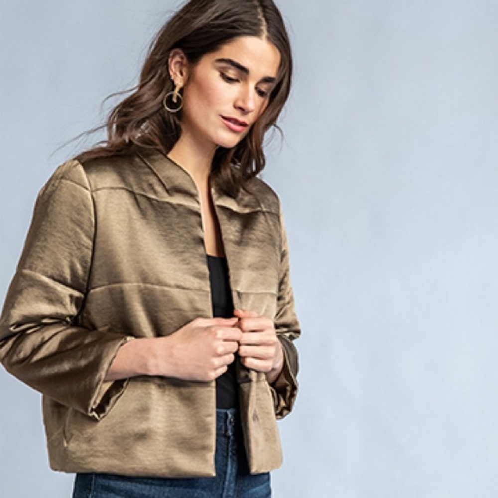NEW WITH TAGS! LILLA P. Quilted satin jacket.